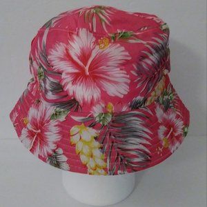 Tropical Unisex  Floral Pink Bucket Hat